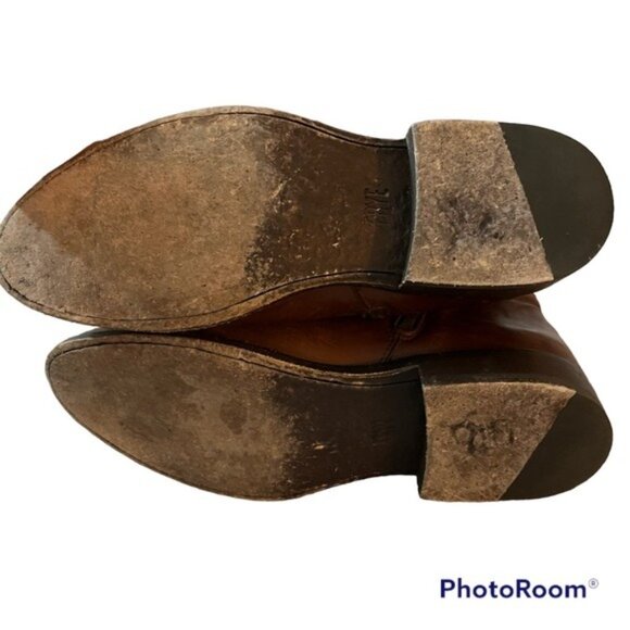 Frye Brown Melissa Button Size 9.5 Womens Heels Boots Knee High - Picture 9 of 9